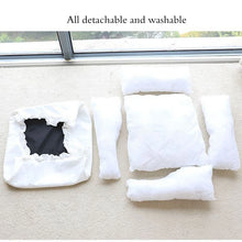 Load image into Gallery viewer, Pet Dog Lace Bed Cat Bed Cute Puppy Square Sleeping Cushion Bed Cat Sofa Warming Dog Nest with Pillow Washable Pet Bed S~L
