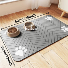 Load image into Gallery viewer, Pet Feeding Mat-Absorbent Pet Placemat for Food and Water Bowl, with Waterproof Rubber Backing, Quick Dry Water Mat for Dog Cat

