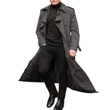 Load image into Gallery viewer, Men’s Luxury Full-Length Trench Coat – England Style Business Overcoat
