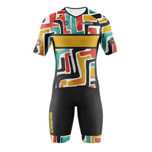 Load image into Gallery viewer, RIGHTTRACK Trisuit Men's Summer Triathlon Race Short Sleeve Skinsuit Clothing Swimming Cycling Running Custom Apparel
