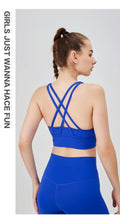 Load image into Gallery viewer, New Summer Sexy Sports Bras Women Fitness Vest Sports Top Cross Back Yoga Bra Running Fitness Breathable Shockproof Yoga Bra
