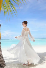 Load image into Gallery viewer, Dresses for Women Summer New Chiffon off-Shoulder Dress White Dress Vestido De Mujer
