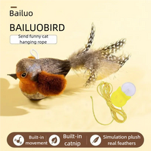 Load image into Gallery viewer, Interactive Cat Toy Electric Simulation Bird With Chirping Sound Flapping Wings Plush Chew Bite Toy For Kittens Cats Pet Supplie
