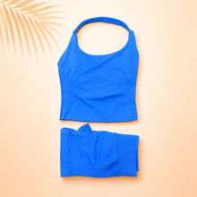 Load image into Gallery viewer, Women Seamless Yoga Set Halter Sports Bra Scrunch Butt Shorts 2 Piece Gym Workout Fitness Activewear High Waist Athletic Outfit
