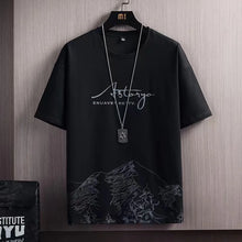 Load image into Gallery viewer, 2023 Summer Men's Tracksuit 2 Piece Set Fashion Casual Solid Short-Sleeved T-Shirt and Shorts Sport Suit Breathable Man Clothing
