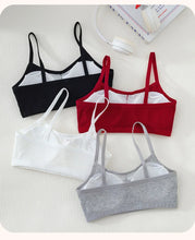 Load image into Gallery viewer, 1PC Cotton Teenagers Girls Training Bras Solid Developmental Girls Sports Bras Soft Brassiere Kids Tank Tops Children Underwears
