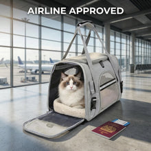 Load image into Gallery viewer, Airline Approved Pet Carrier Soft Sided Cat Dog Travel Bag Breathable Mesh Portable Foldable Puppy Kitten Transport Pouch Under

