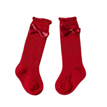 Load image into Gallery viewer, Sparkly Bow Baby Knee Socks
