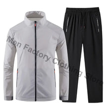 Load image into Gallery viewer, 2025 Men's Sportswear Spring Summer Tracksuit 2 Piece Sets Sports Suit Sun Jacket+Pant Running Set Male Gym Exercise Clothing
