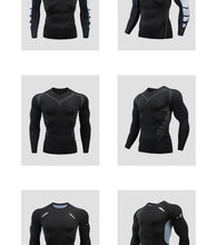 Load image into Gallery viewer, Gym Sports T-shirts for Men Long Sleeve Tights Boxing Sportswear Breathable Quick Dry Fitness Tops Male Outdoor Training Clothes
