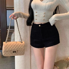 Load image into Gallery viewer, High Waist A Line Wool Shorts
