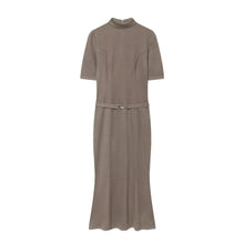 Load image into Gallery viewer, Elegant Belted Casual Midi Dress
