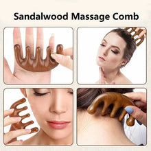 Load image into Gallery viewer, New Wooden Massage Wood Massager Comb Scalp Head Oil Massager Scalp Hair Comb Tools AMS01
