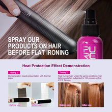 Load image into Gallery viewer, PURC Heat Protectant Spray Coconut Oil Frizz Control &amp; Shine for All Hair Types Thermal Protection up to 470°F Hair Care
