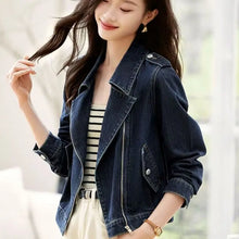 Load image into Gallery viewer, Women's Cowboy Coat Spring Summer Self Cultivation Versatile Ladies Denim Jacket Fashion Comfortable Lady Blazer Outerwear
