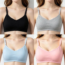 Load image into Gallery viewer, Cotton Sports Training Bras Casual Back Buckle Teenage Lingerie No Steel Rings Sports Bra Elastic Breathable Student Underwear
