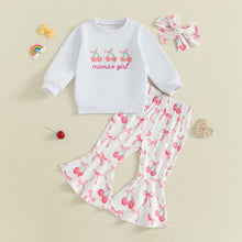 Load image into Gallery viewer, Cherry Bow Toddler Outfit Set
