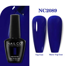 Load image into Gallery viewer, NAILCO 333 Colors Gel Nail Polish Semi Permanent Varnishes Nails Art Design Hybrid Soak Off Top Base Coat UV Gel Manicure 15ml
