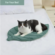 Load image into Gallery viewer, Leaves Shaped Pet Bed Reversible Soft Washable Non Slip Cushion For Cats Dogs Indoor Travel Camping Comfortable Cozy Cooling Mat
