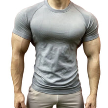 Load image into Gallery viewer, Men's Gym T-Shirt Workout &amp; Training Fitness Short Sleeve Slim Fit O-Neck Athletic Baselayer Tees Tops Sport Clothing
