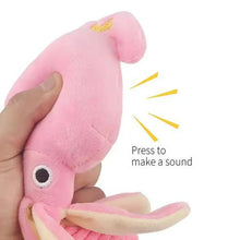 Load image into Gallery viewer, Dog toys; cat toys; sound-emitting cotton rope octopus; durable chew toys for cleaning teeth; interactive pet toys.
