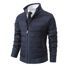 Load image into Gallery viewer, Autumn Winter Sweaters for Men Casual Knitted Sweaters Large Size Solid Color Plus Velvet Cardigan Knitted Sweater Cotton Coat
