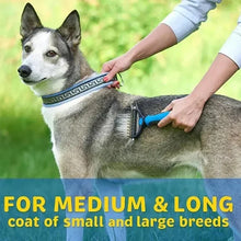 Load image into Gallery viewer, Pet Deshedding Brush Cat Comb Self Cleaning Hair Remover Grooming Tool for Dog and Cats De-Matting Comb Cleaning Pets Supplies
