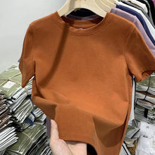 Load image into Gallery viewer, Women T Shirt Girls T-Shirt Woman Clothes Tops Cotton Tshirt Female Short Sleeve Spring Tee Sexy Y2k Top White

