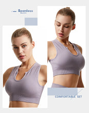 Load image into Gallery viewer, Women's Sleeveless Sports Bra Navel-Leaking with A Chest Pad  Highly Elastic Vest Sexy Stretchy Breathable Bra
