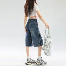 Load image into Gallery viewer, Denim Shorts for Women Summer  Fashion Trendy Loose Fitting Casual Female Jeans Breathable Comfy Streetwear
