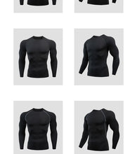 Load image into Gallery viewer, Gym Sports T-shirts for Men Long Sleeve Tights Boxing Sportswear Breathable Quick Dry Fitness Tops Male Outdoor Training Clothes

