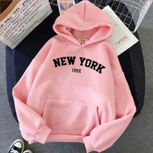 Load image into Gallery viewer, Hoodie Europe and America Sweatshirts for Women New York Letter y2k Autumn Winter   Casual Long Sleeve Pullover with Pockets
