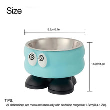 Load image into Gallery viewer, Cartoon Eye Elevated Steel Bowl

