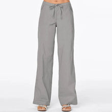Load image into Gallery viewer, Women Pants Fashion Linen Cotton Solid Elastic Waist Trousers Female Plus Size Ankle-length Trousers Summer Casual Pants
