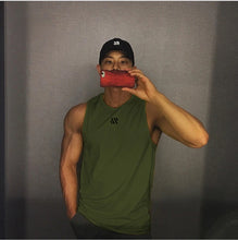 Load image into Gallery viewer, Mens Workout Tank Tops Mash Fabric Quick Dry Muscle Sleeveless Shirts Cut Off Slim Fit  Bodybuilding Gym Tees Singlet
