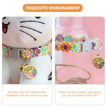 Load image into Gallery viewer, Pet Collar With Bell Cartoon Footprint Colorful Dog Puppy Kitten Collar Adjustable Safety Bell Ring Necklace Pet Accessories
