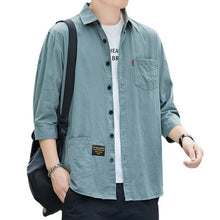 Load image into Gallery viewer, Summer Casual Solid Shirt Men
