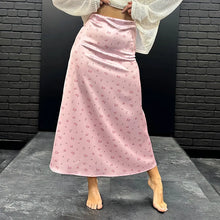 Load image into Gallery viewer, 2026 Satin Printed Skirts Women High Waist Long Skirts Summer Midi A-line Skirts Women Office Elegant Women's Loose Skirts
