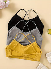 Load image into Gallery viewer, 3PCS/Set Sports Bra Women's Cross Shoulder Strap Sports Bra Yoga Navel Top Gym Fitness Tube Top Breathable Beauty Sexy Bra Back
