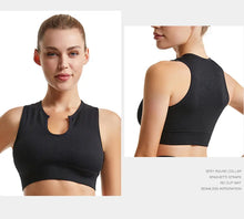 Load image into Gallery viewer, Women's Sleeveless Sports Bra Navel-Leaking with A Chest Pad  Highly Elastic Vest Sexy Stretchy Breathable Bra
