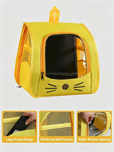 Load image into Gallery viewer, Breathable Oxford Pet Cat Carrier Backpack for Small Dogs, Portable Transparent Travel Outdoor Bag with Side Mesh Pockets, Airy
