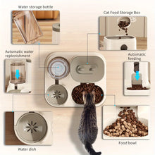 Load image into Gallery viewer, Cat Bowl Automatic Feeder with Spill Proof Design with Water Fountain Pet Food Dispenser for Small Medium Large Cats Dogs
