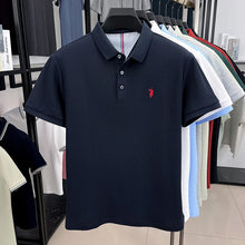 Load image into Gallery viewer, 100% pure cotton short sleeved men's polo shirt summer fashion high-end brand pony embroidery golf top casual business T-shirt
