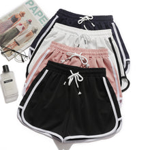 Load image into Gallery viewer, Women yoga Shorts Summer Outer Wear Mid-Waist Casual Loose Straight Pants Lady Stylish Thin Breathable Wide Leg Gym Short Pants
