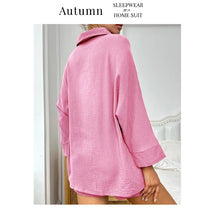 Load image into Gallery viewer, Cotton Button Down Pajama Set

