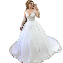 Load image into Gallery viewer, Vestido De Noiva Renda Wedding Dress 2022 Robe Mariage Sexy Bohemian Long Sleeve Wedding Dresses Bride Dress Casamento
