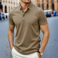 Load image into Gallery viewer, 2026 New Men's Casual and Fashionable Simple Collared Short Sleeved Polo Shirt Summer Comfortable Breathable and Versatile Top
