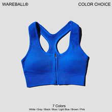 Load image into Gallery viewer, Sports Bra Crop Top Zipper Fitness Women Sportswear Sport Top Bras For Fitness Gym Female Running Push Up Yoga Workout Bra
