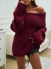 Load image into Gallery viewer, Elegant Off Shoulder Knit Pullover
