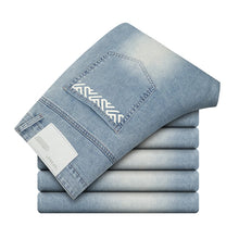 Load image into Gallery viewer, Men's Summer Thin Comfortable Jeans, Fashionable and Breathable Business Straight Pants, Loose Retro Casual Denim Trousers
